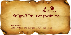 Légrádi Margaréta névjegykártya